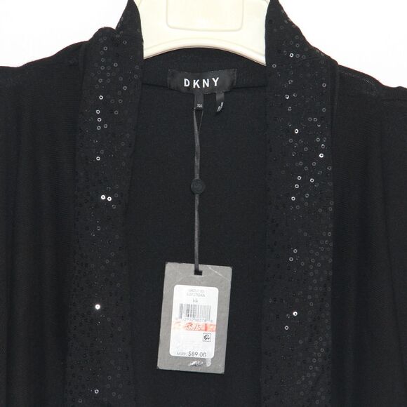 NEW DKNY Waterfall front draped cardigan sweater Size Small - Picture 2 of 3